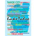 Lake Tahoe Map w Locations