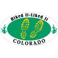 Colorado Hiked It Liked It Green Oval