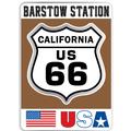 Route 66 Brown USA Sign