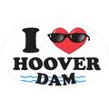 I Love Hoover Dam, Heart With Sunglasses and Waves