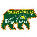 Priest Lake, ID Minimalist Bear & Pine Trees