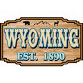 Wyoming Wood Sign Est 1890