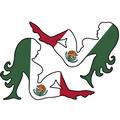 Mexican Flag Mud Flap Girls