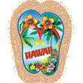 Hawaii Flip Flops with Flowers Vertical