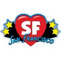 San Francisco, California Heart & Stars