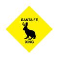 Santa Fe Jackalope XING Sign (Like X-B-0