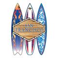 3 Surfboards Wood Sign