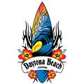 Daytona Beach Tribal Surfboard Vertical
