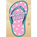 Galveston Texas Pink Flip Flop with Shel