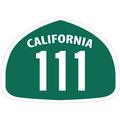 California 111 Highway Sign