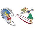 2 up Surfer Girls