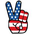 Flag Peace Fingers