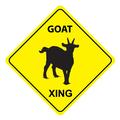 Goat Xing Yellow Sign