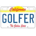 Golfer California License Plate