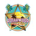 Hollywood Star Palms and Beach Scene 