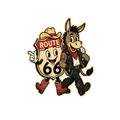 Cartoon Sign Mascot Biker Donkey